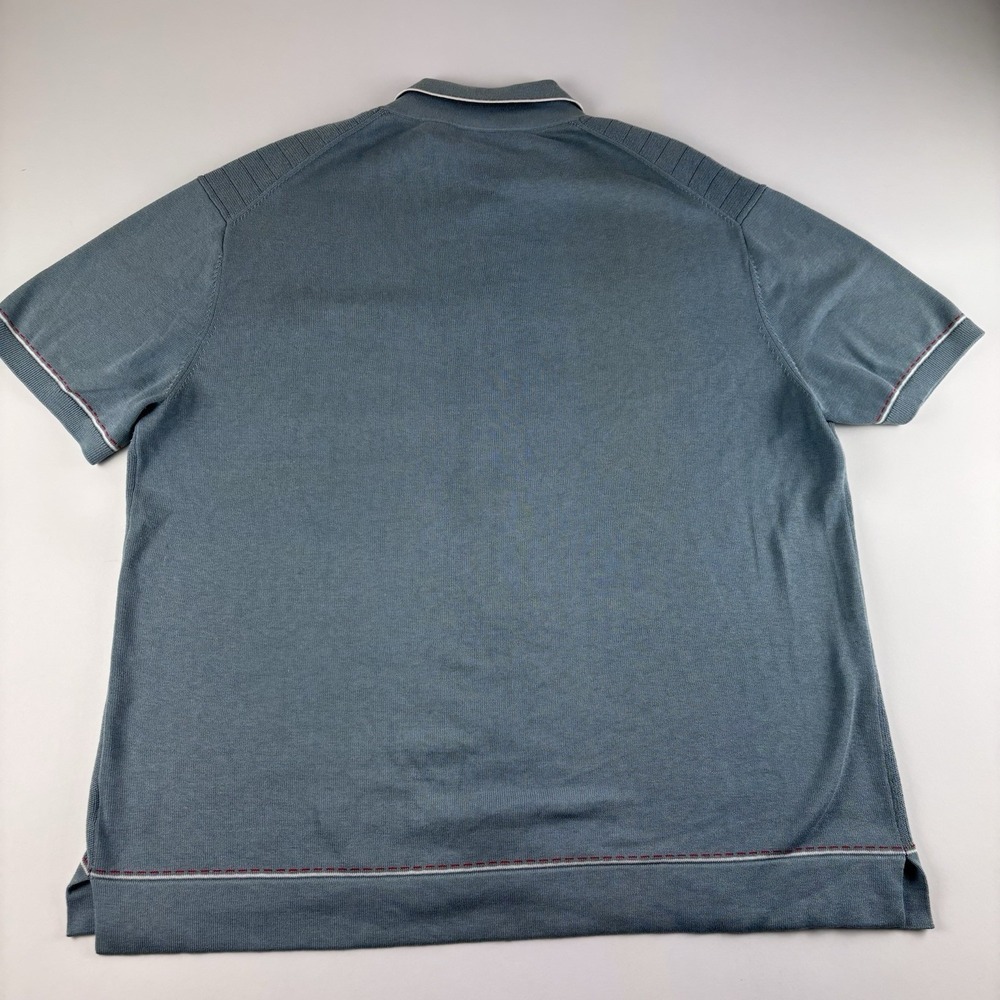 Todd Snyder Short Sleeve Button Shirt Men's XL Silk Blend Ribbed Lightweight - Picture 2 of 11